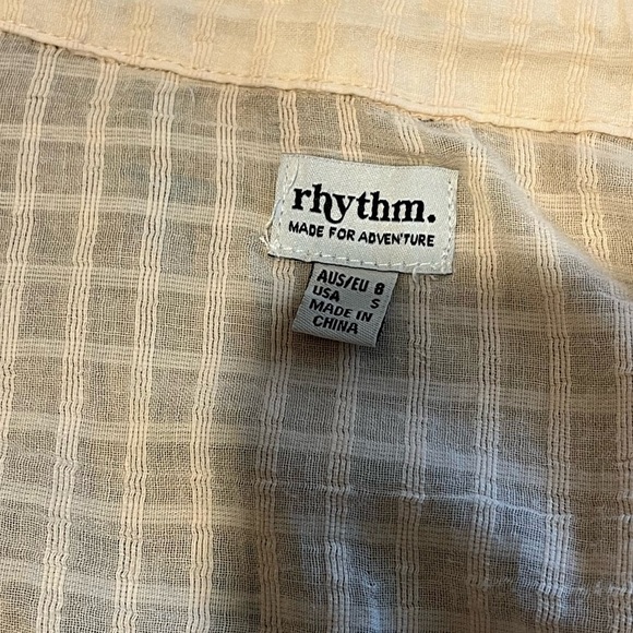 📍💛 RHYTHM – Beige Textured Cotton Tunic – Relaxed Fit – Size S - Picture 2 of 8